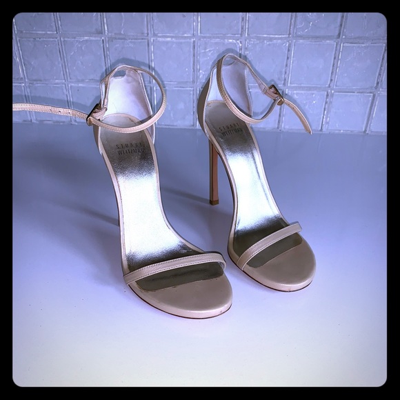 Stuart Weitzman Shoes - Stuart Weitzman nudistsong champagne heels 37.5
